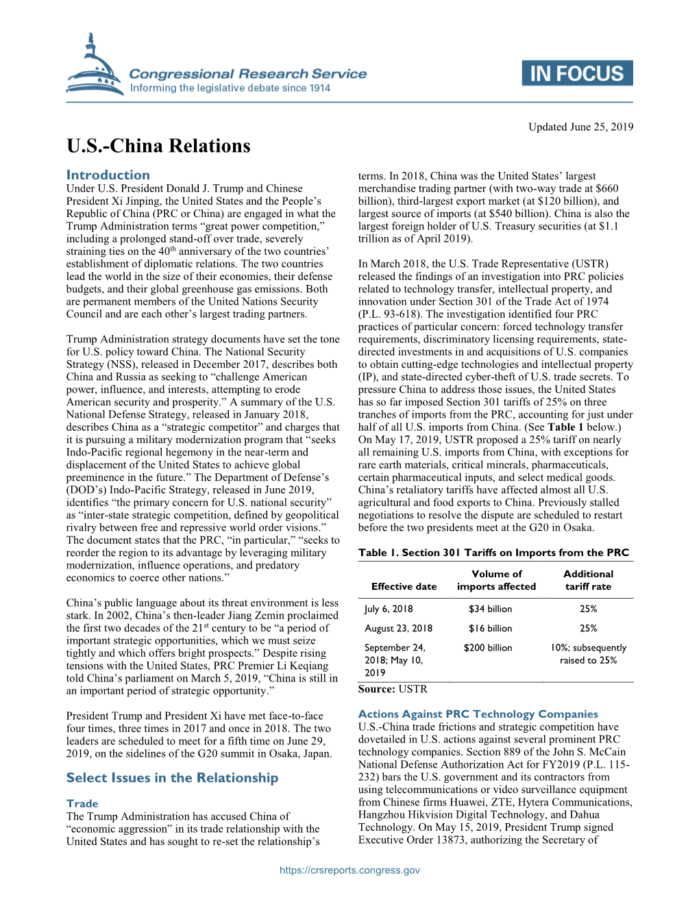 U.S.-China Relations