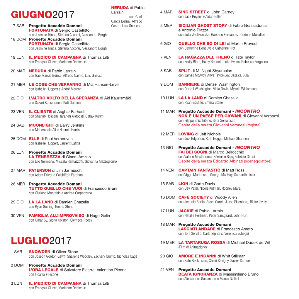 Giugno2017 Luglio2017