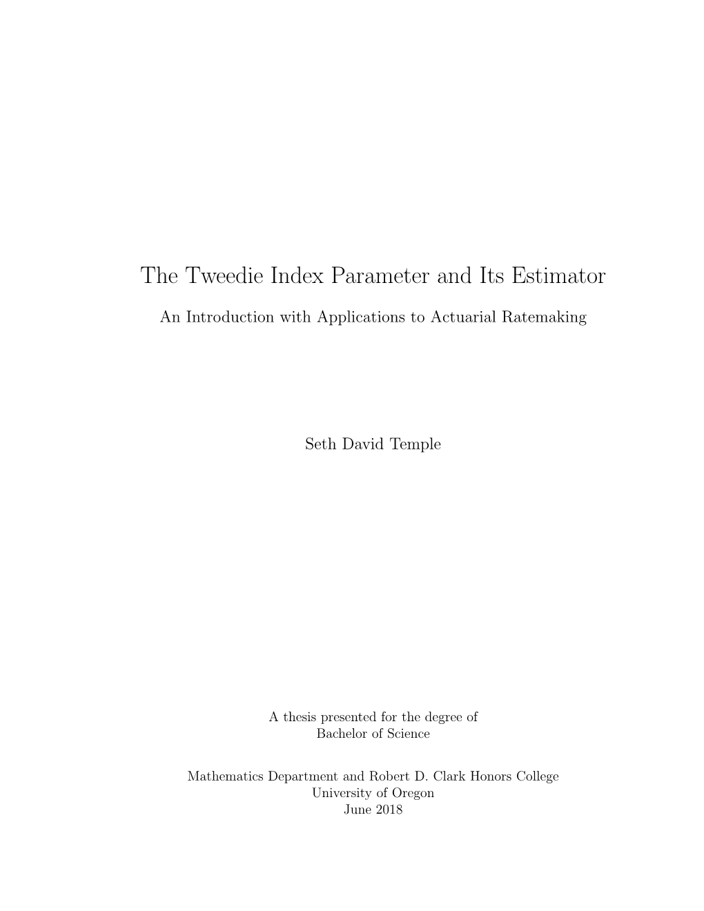 The Tweedie Index Parameter and Its Estimator