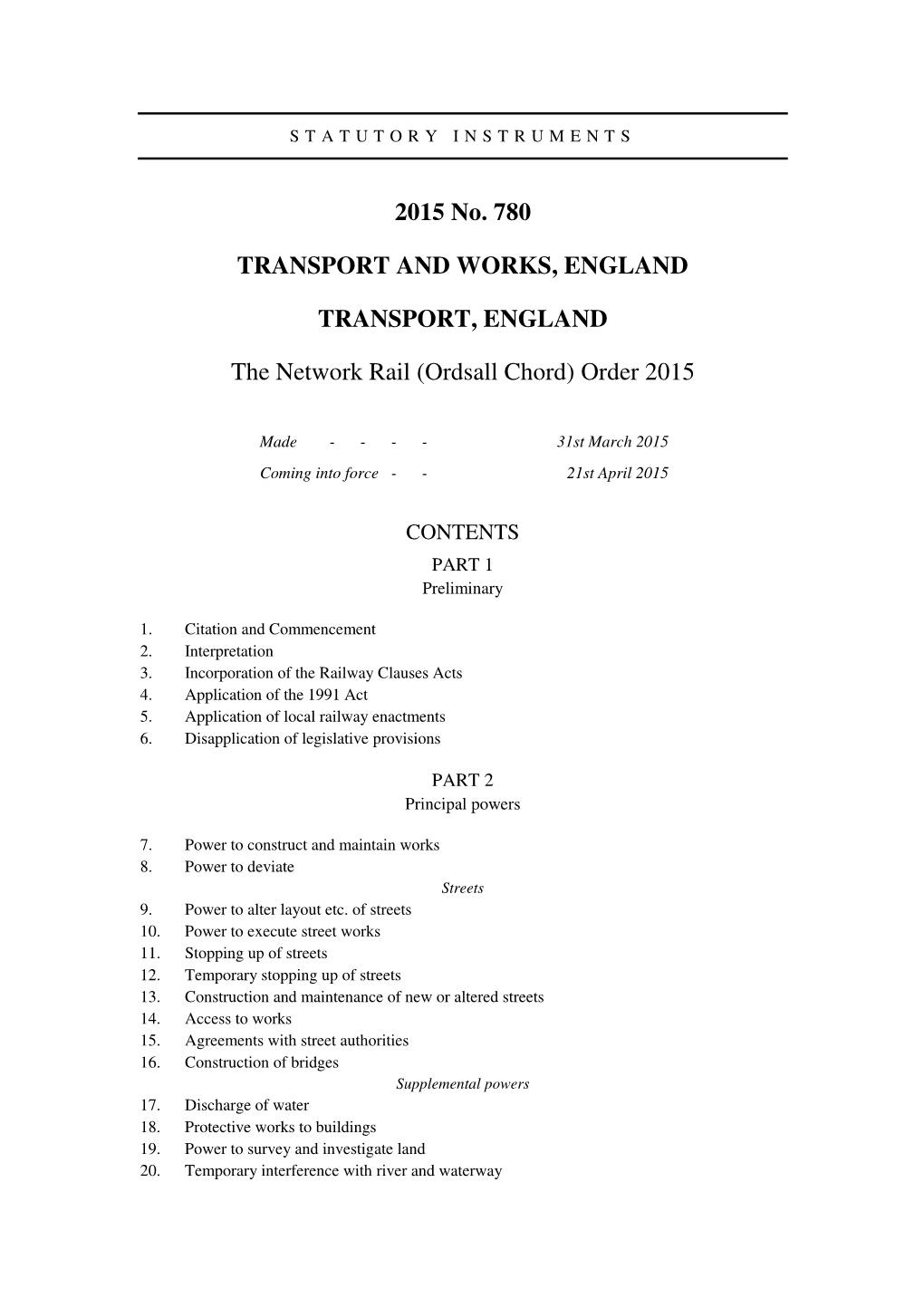 The Network Rail (Ordsall Chord) Order 2015