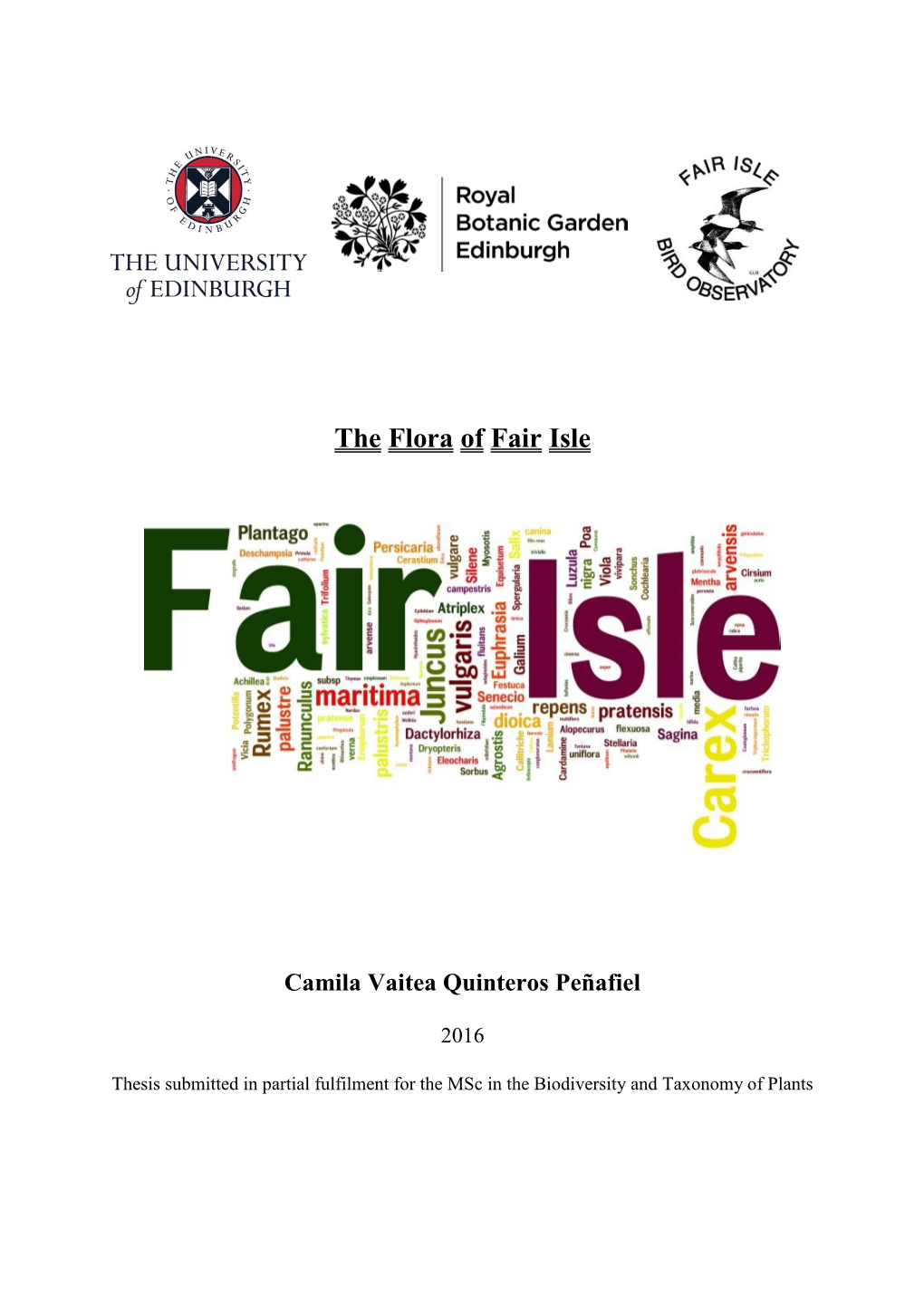 The Flora of Fair Isle