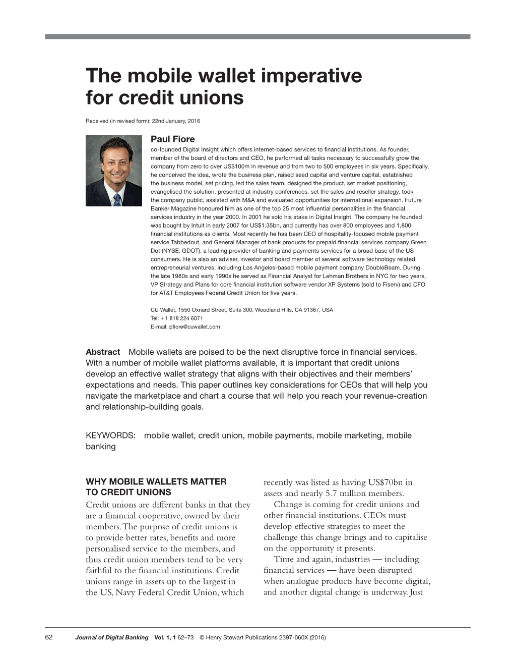 The Mobile Wallet Imperative for Credit Unions