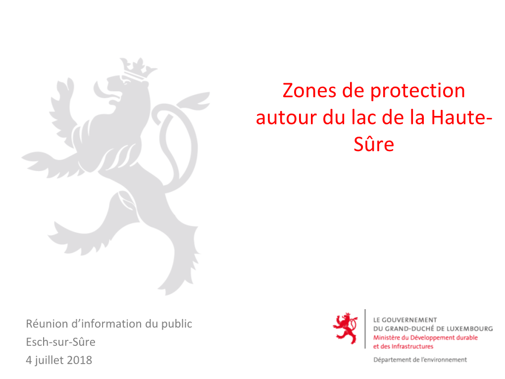 Zones De Protection Autour Du Lac De La Haute- Sûre