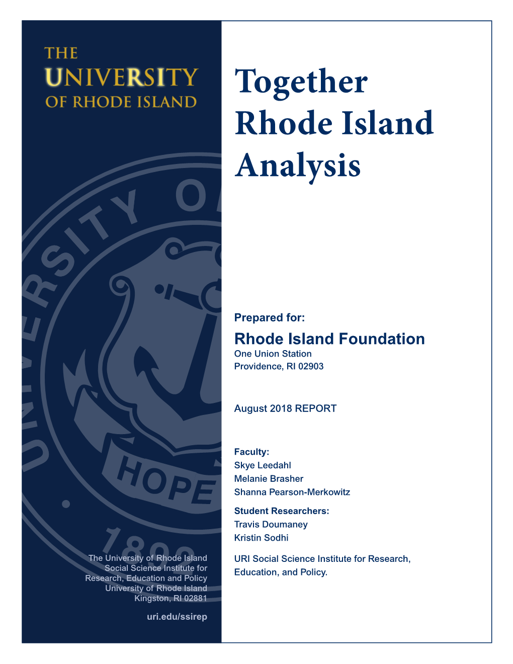 Together Rhode Island Analysis