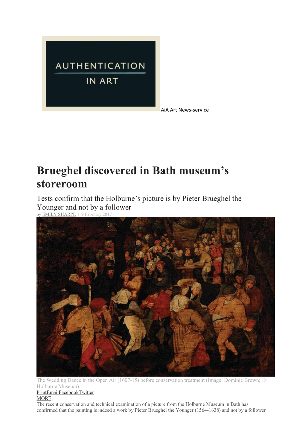 Brueghel Discovered in Bath Museum's Storeroom