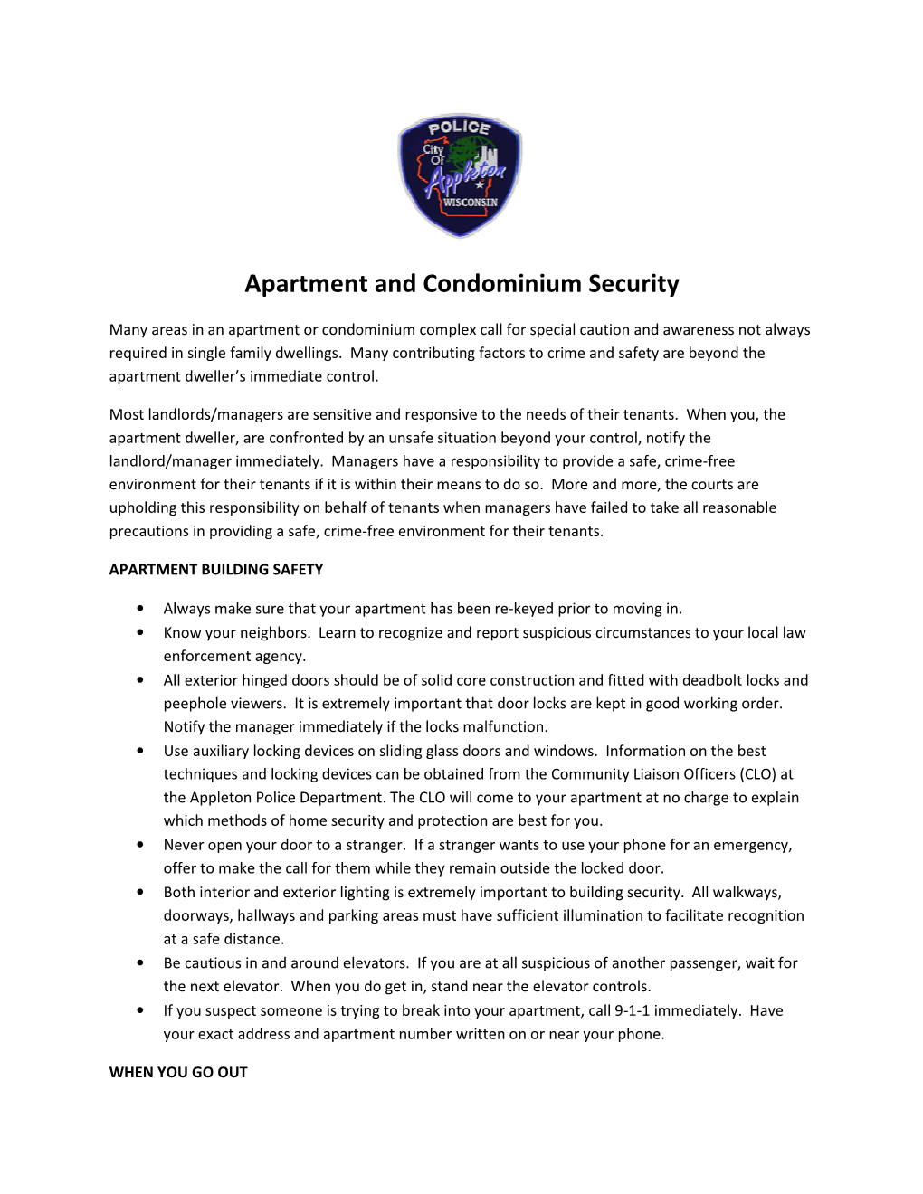 Apartment and Condo Apartment and Condominium Security