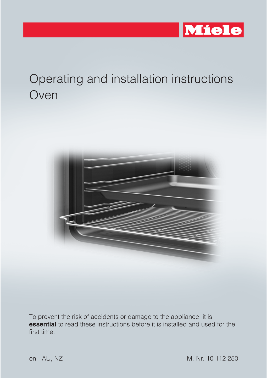 Operating and Installation Instructions Oven