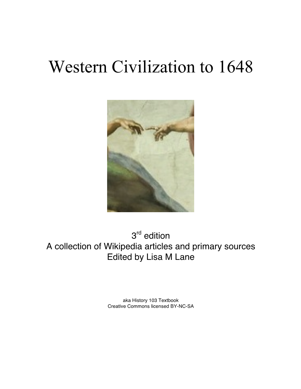 Western Civilization to 1648