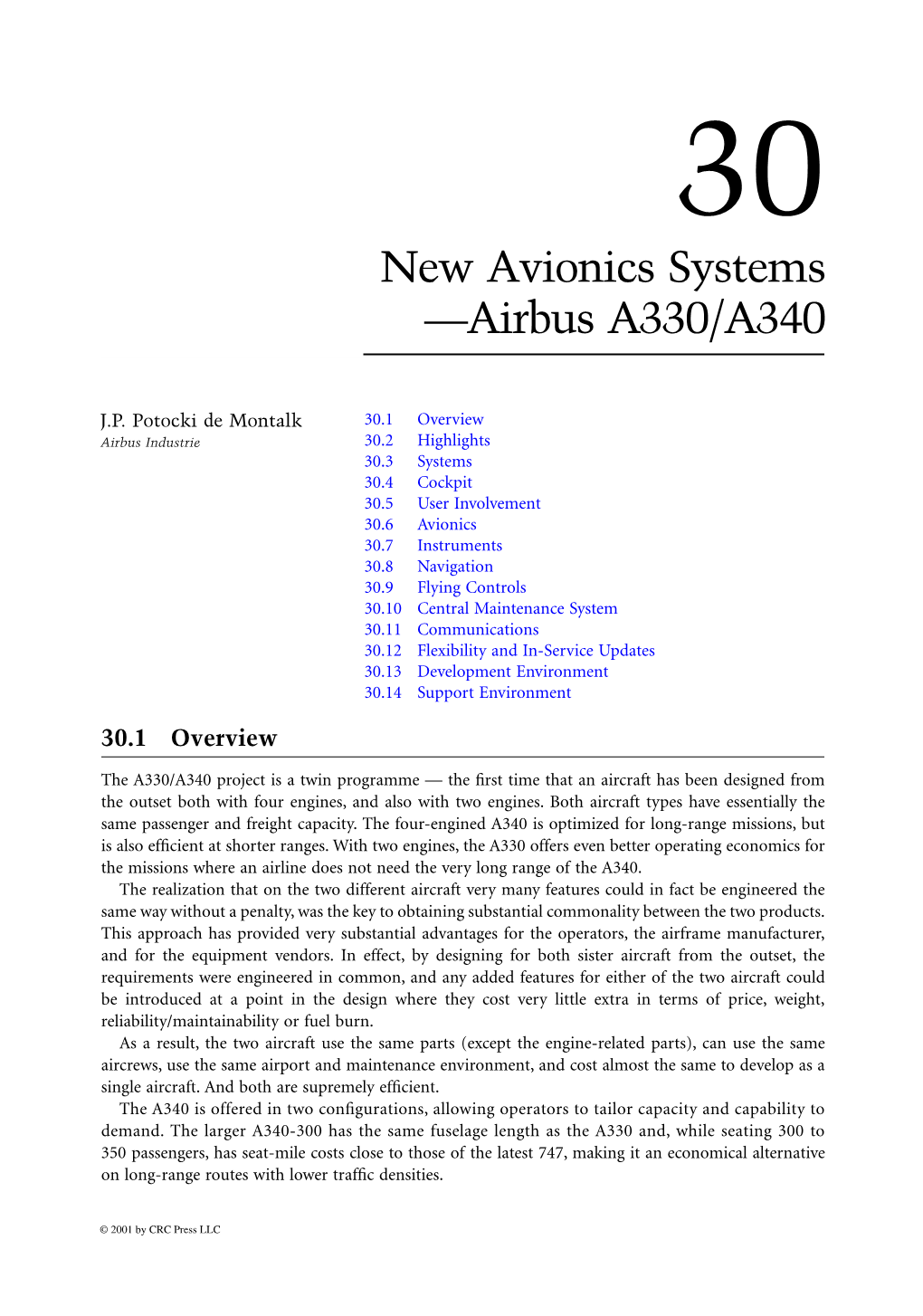 New Avionics Systems —Airbus A330/A340