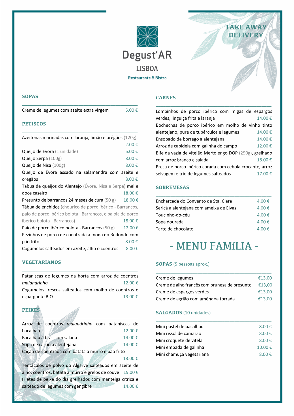 Menu Família