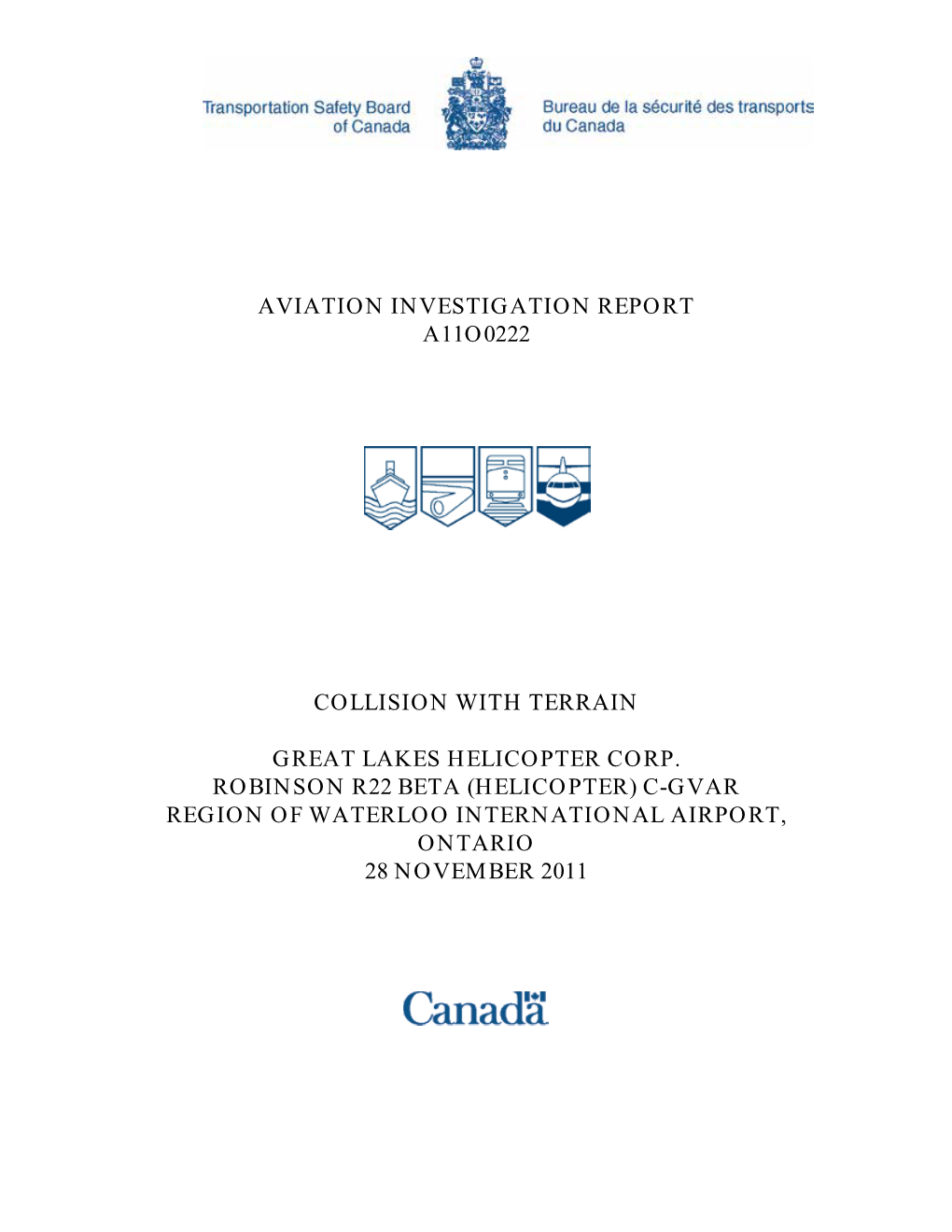 Air Investigation Report A11O0222