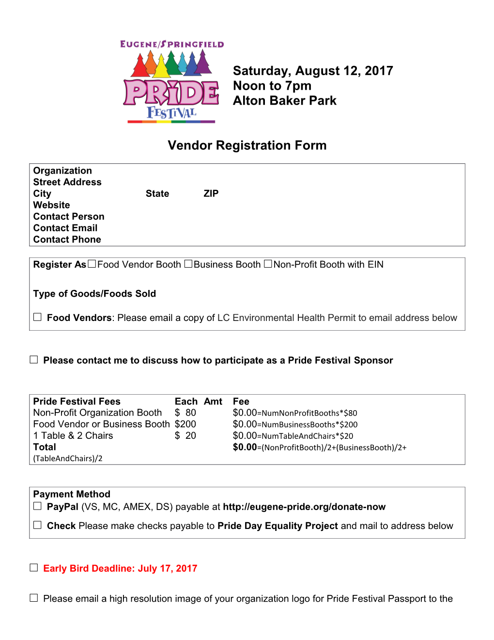 Vendor Registration Form