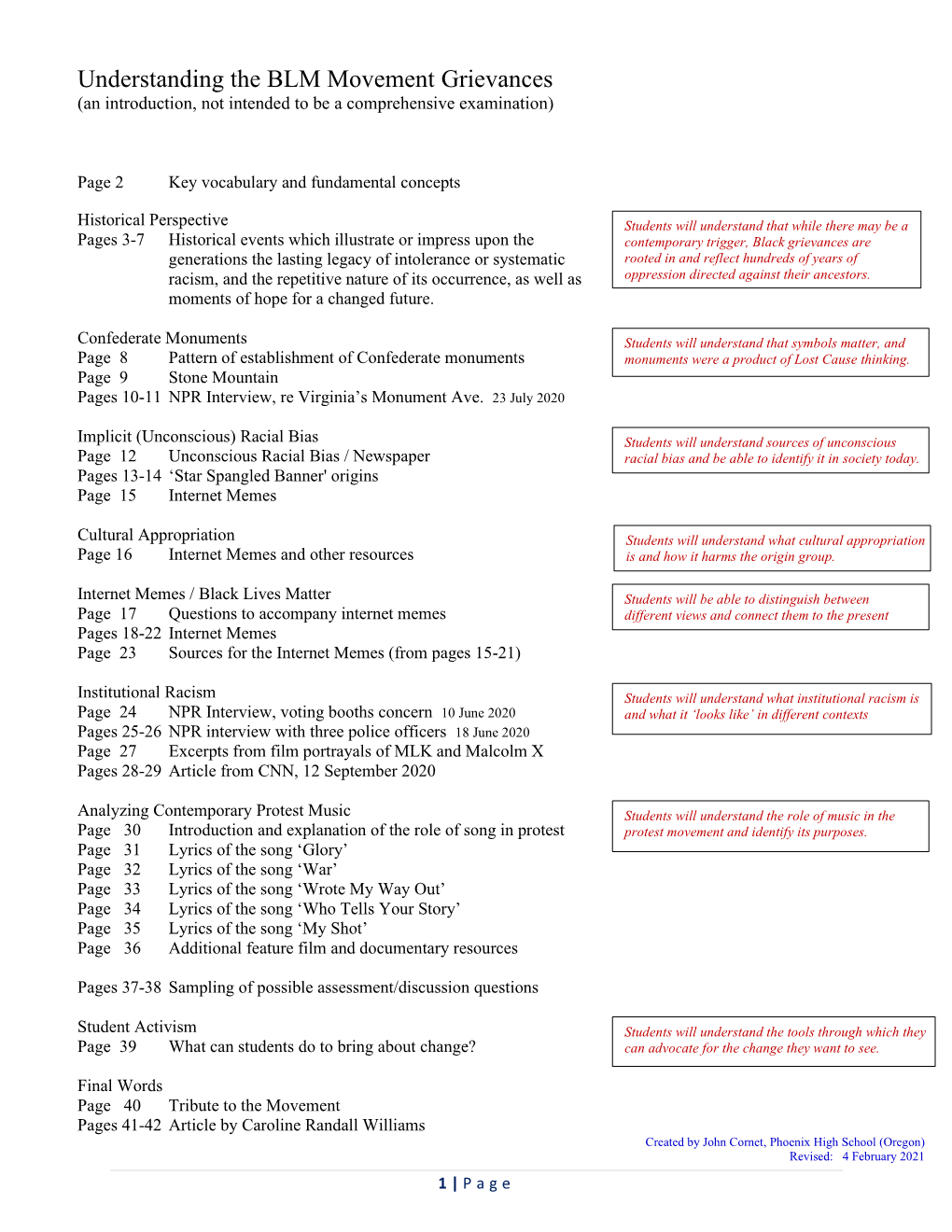 Understanding the BLM Movement Grievances (An Introduction, Not Intended to Be a Comprehensive Examination)