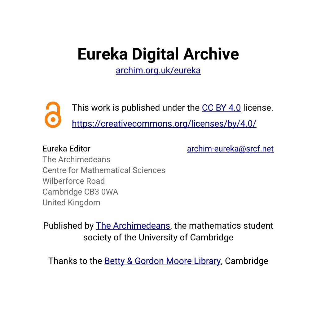 Eureka Digital Archive Archim.Org.Uk/Eureka