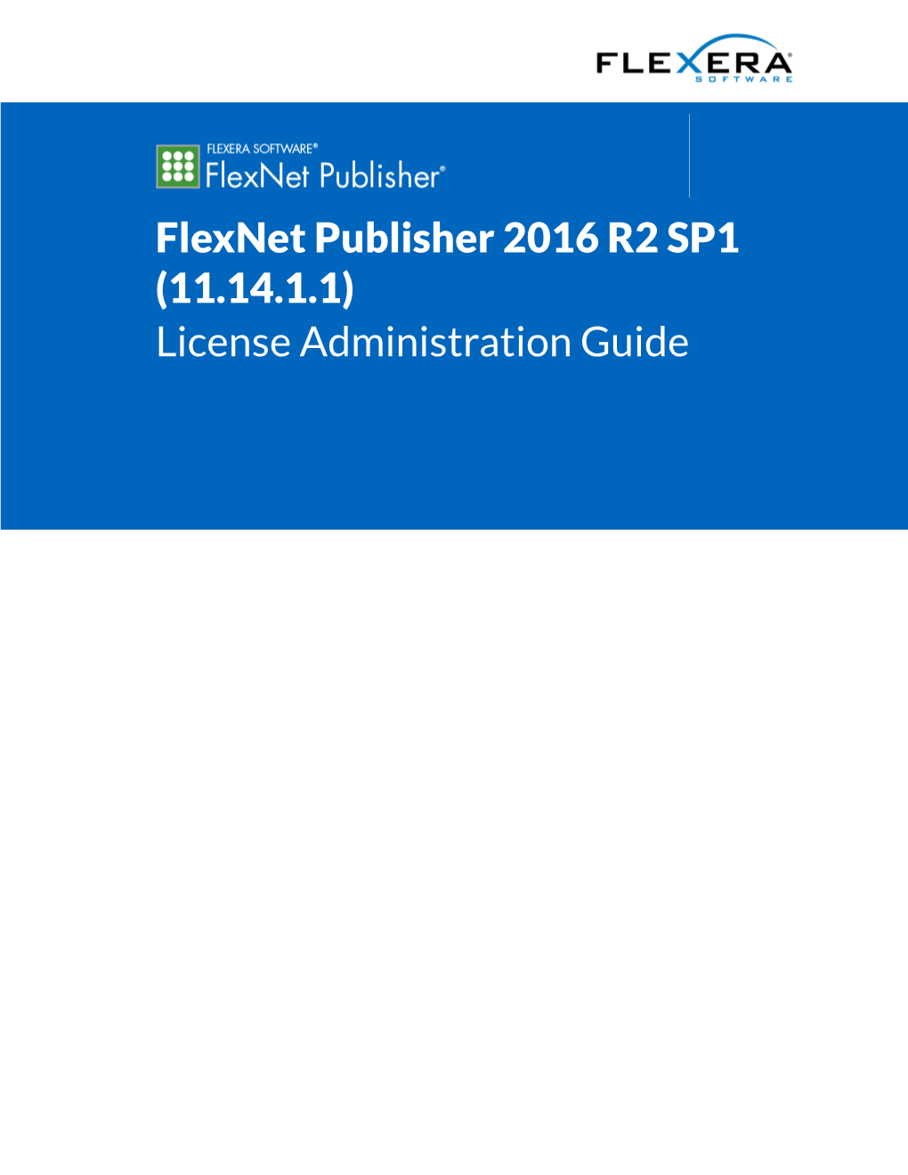 Flexnet Publisher: License Administration Guide