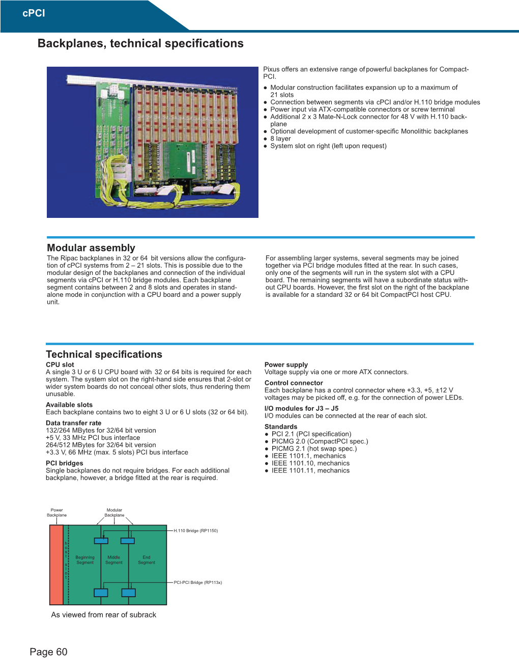 Backplanes, Technical Specifications