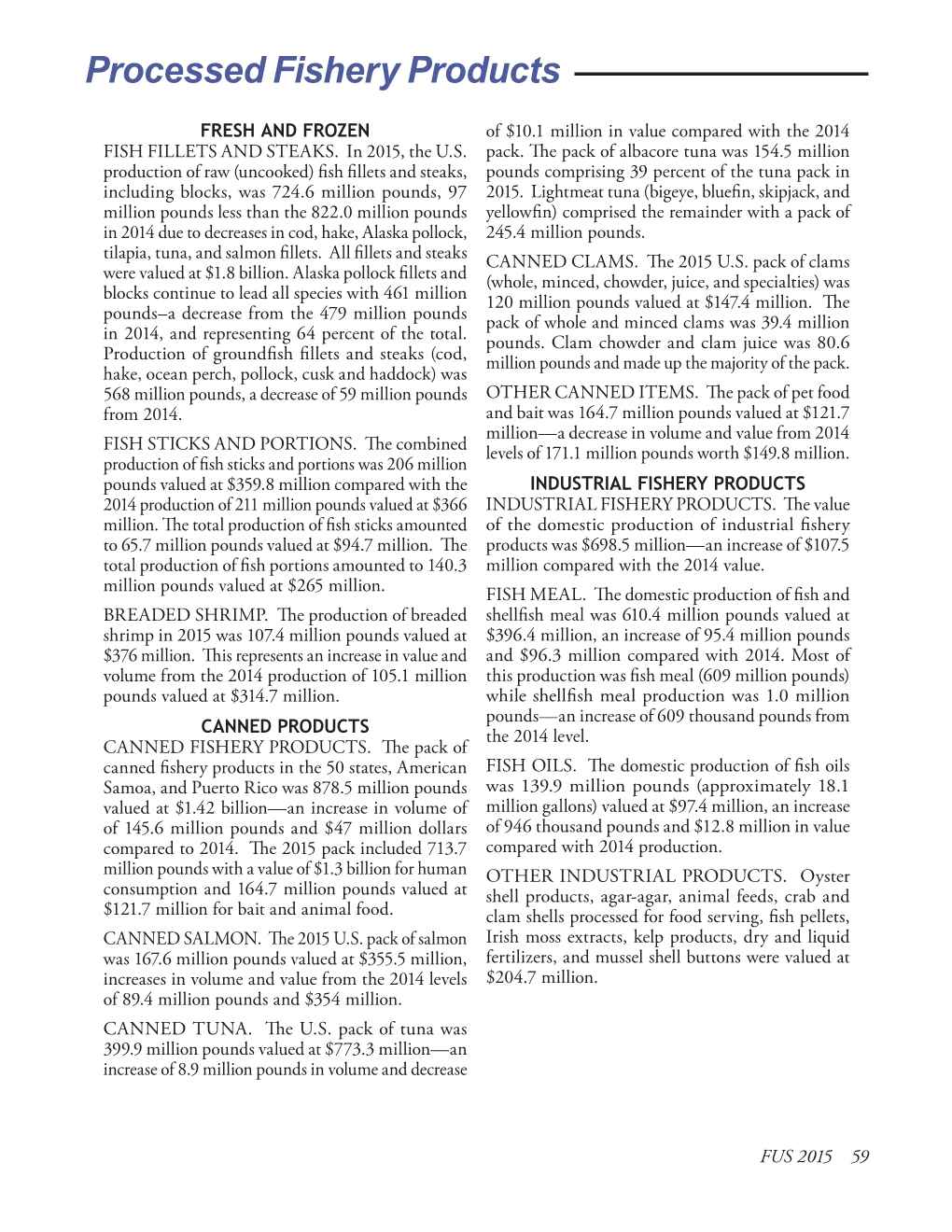 Processed Fishery Products