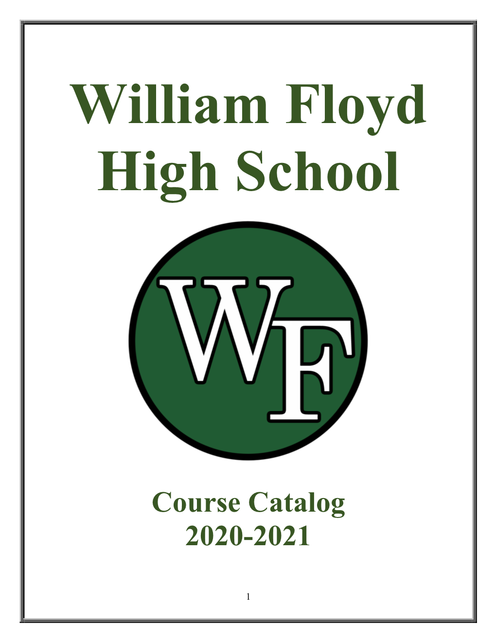 High School Course Catalog 2020-2021