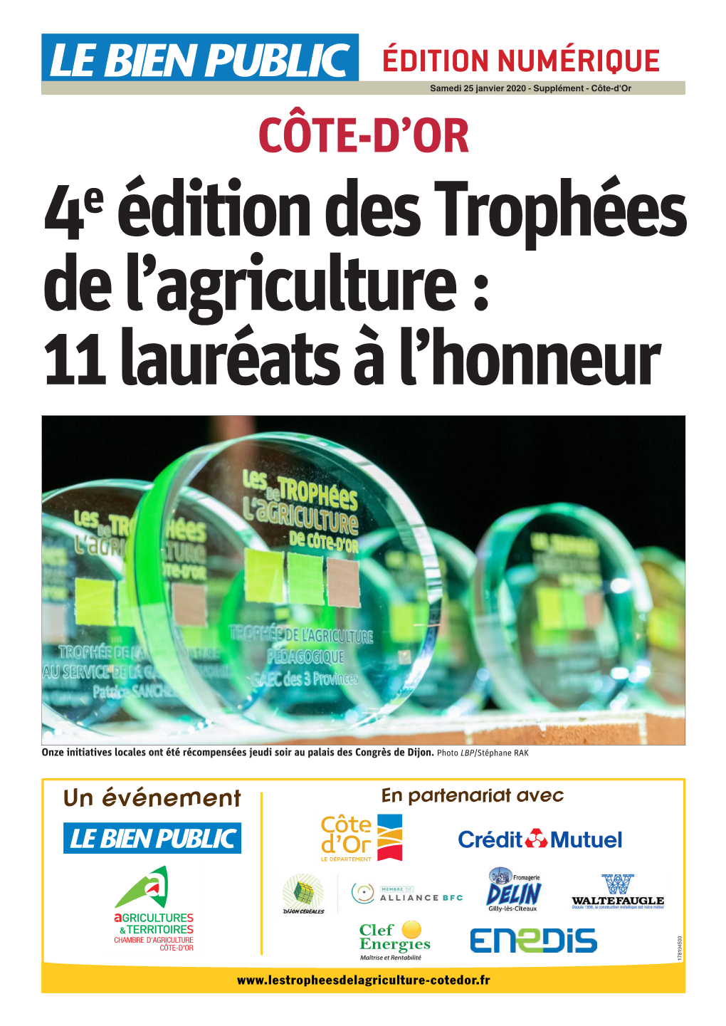 Côte-D'or CÔTE-D’OR 4E Édition Des Trophées De L’Agriculture : 11 Lauréats À L’Honneur