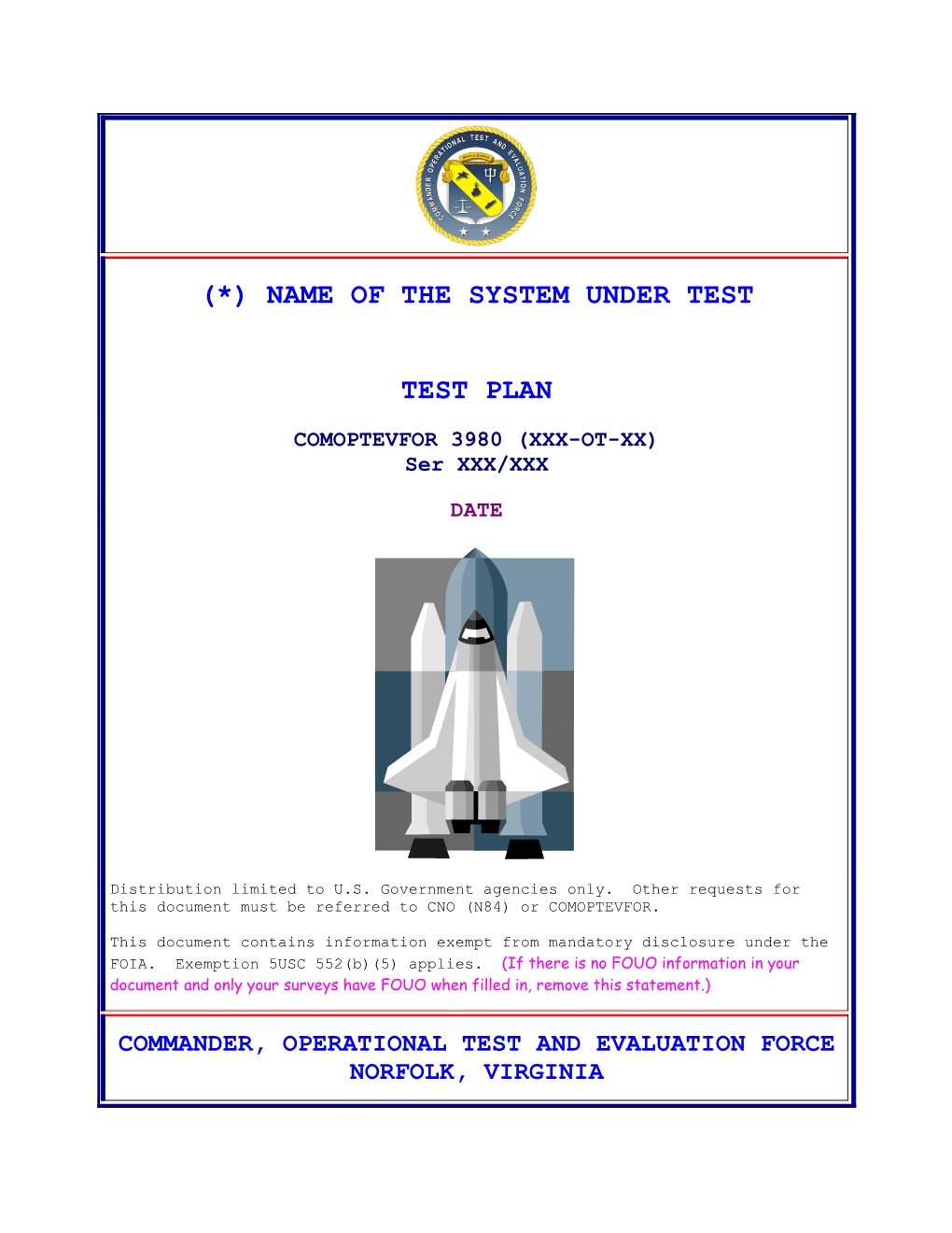 Test and Evaluation Plan