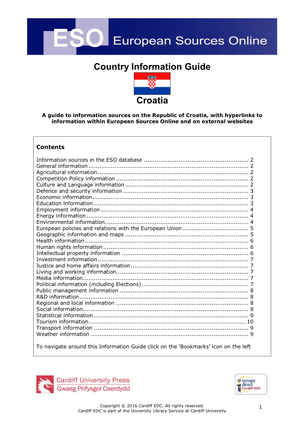 Country Information Guide Croatia