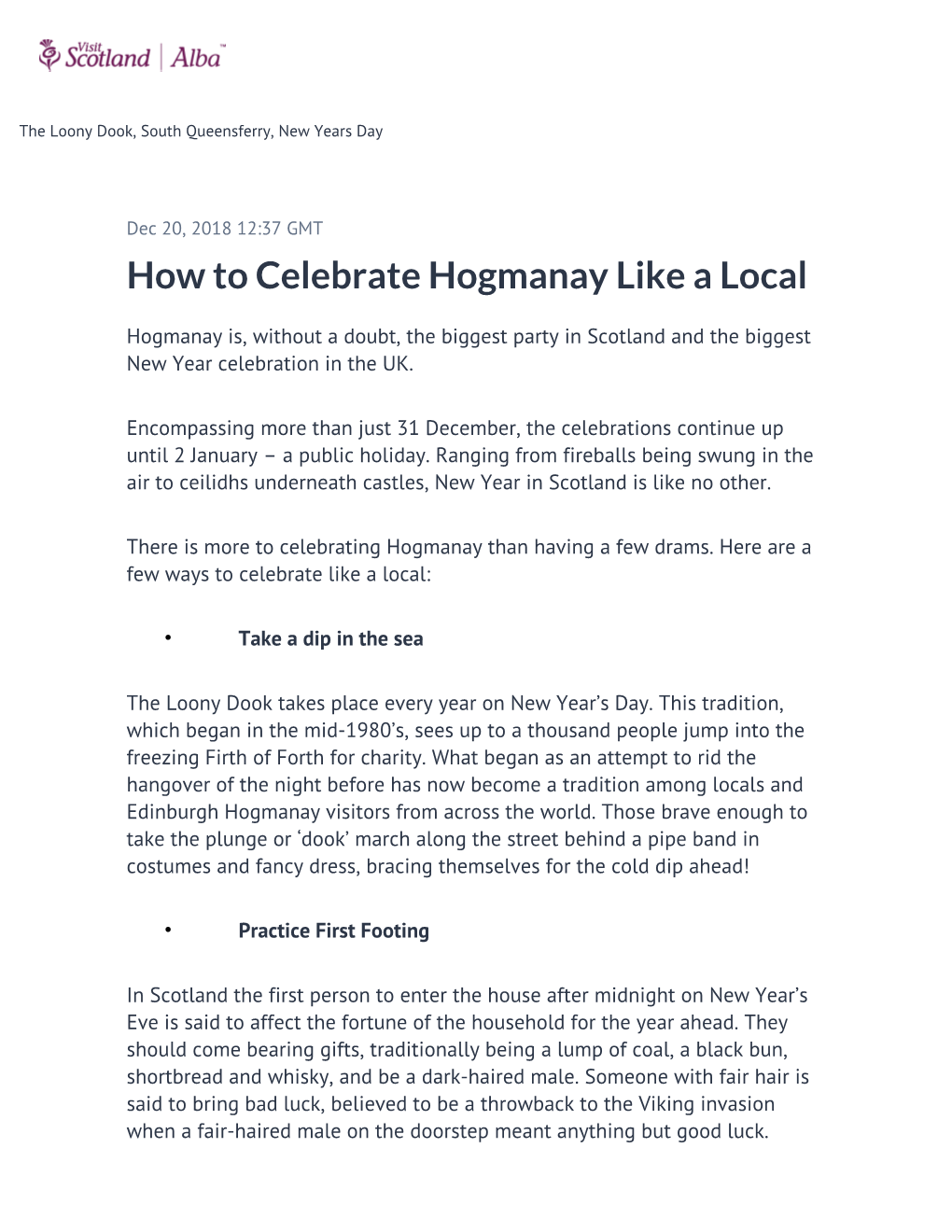 How to Celebrate Hogmanay Like a Local