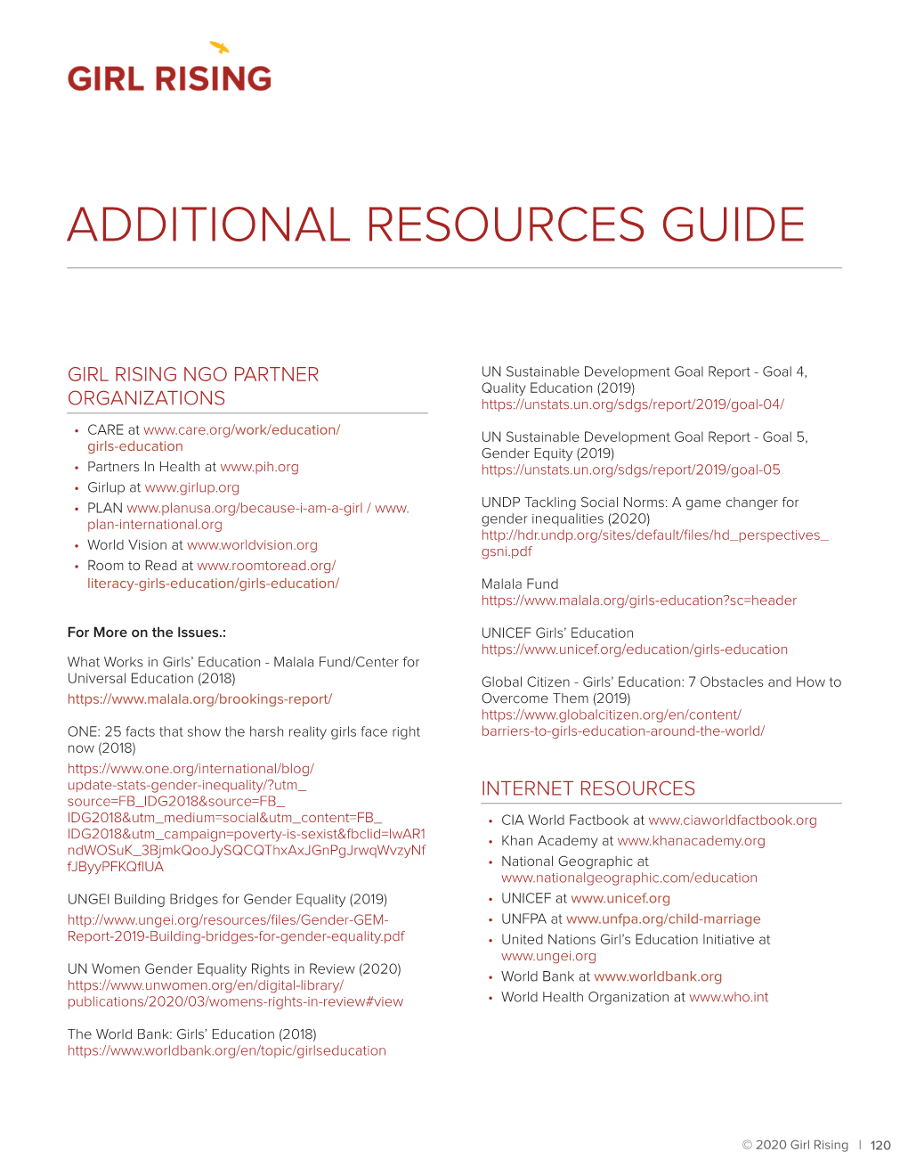 Additional Resources Guide