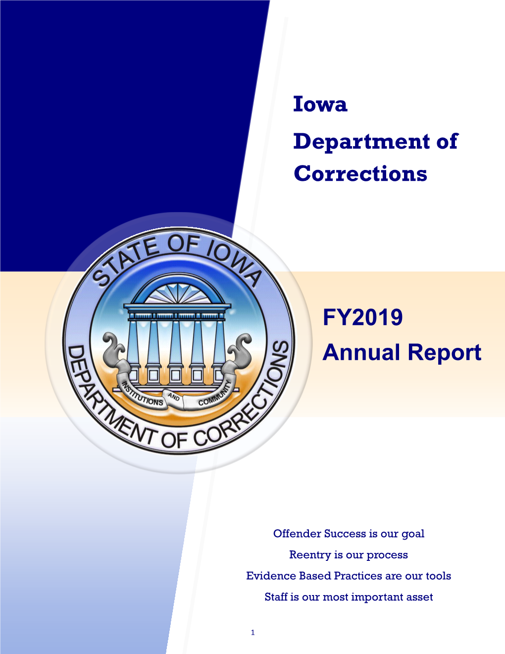 Iowa Department of Corrections FY2019 Annual Report
