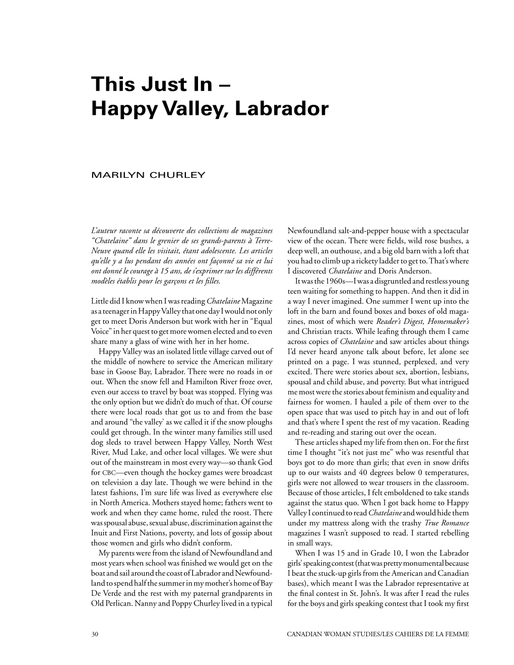 Happy Valley, Labrador