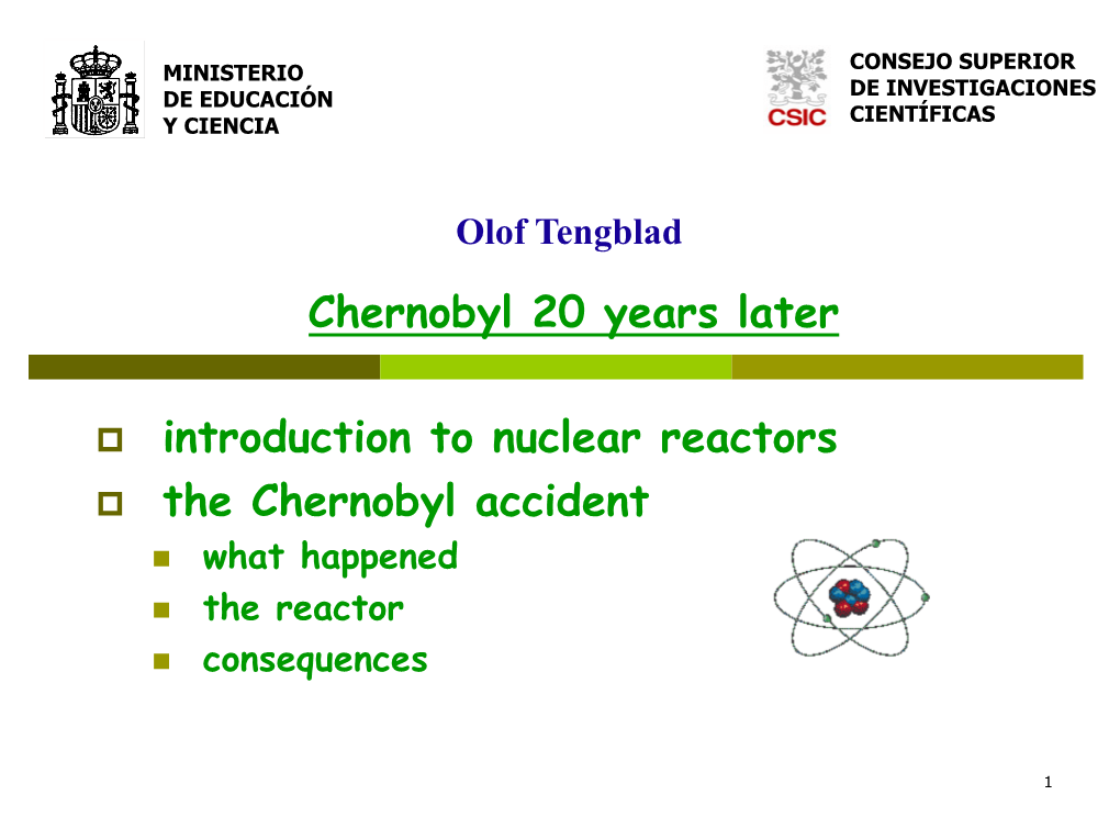 The Chernobyl Accident N What Happened N the Reactor N Consequences
