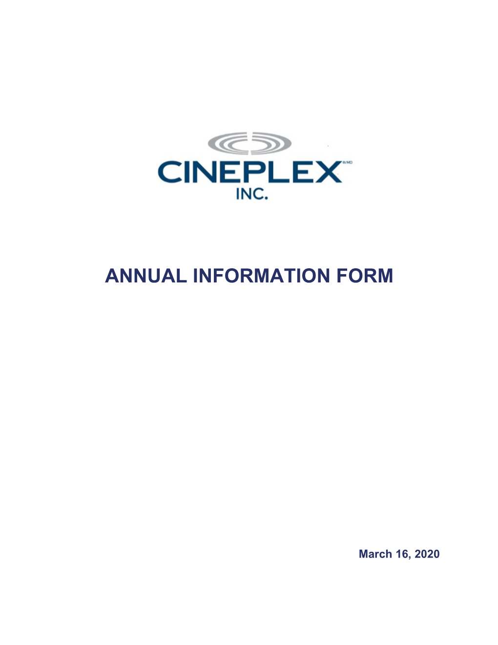 Annual Information Form