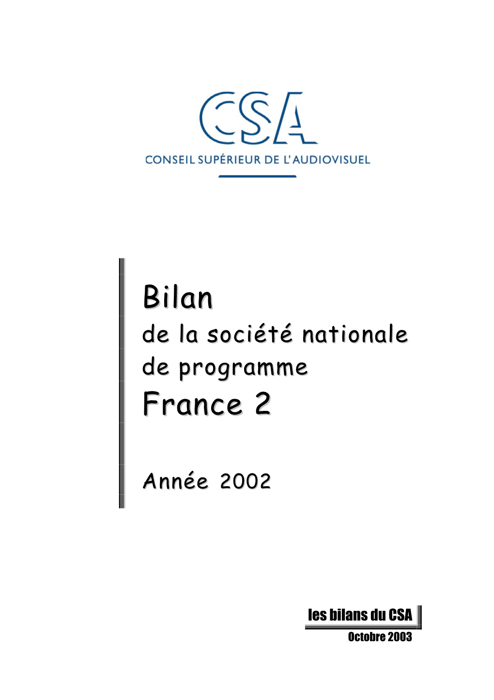 Bilan France 2