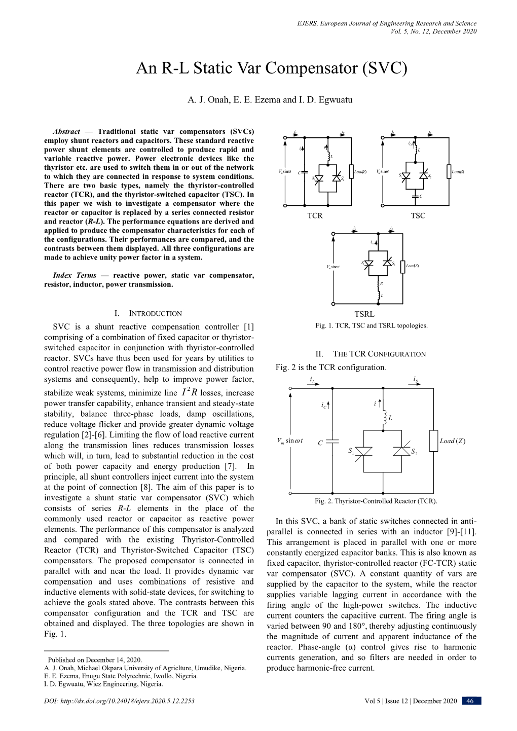 TCI) Static Var Compensator (SVC