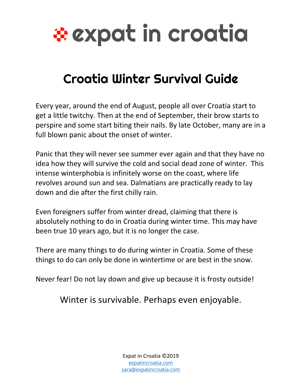 Croatia Winter Survival Guide-V2.0
