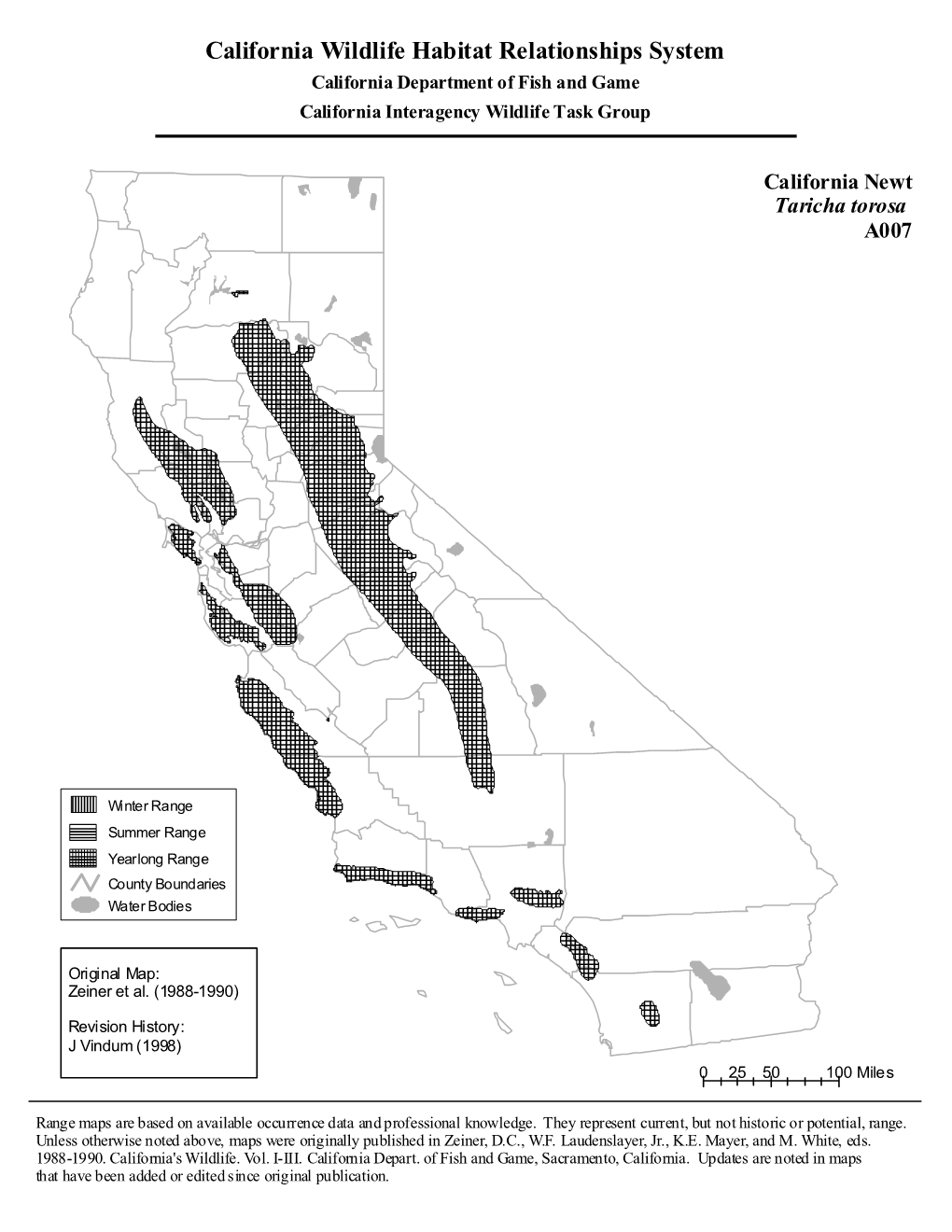 California Wildlife Habitat Relationships System California Department of Fish and Game California Interagency Wildlife Task Group