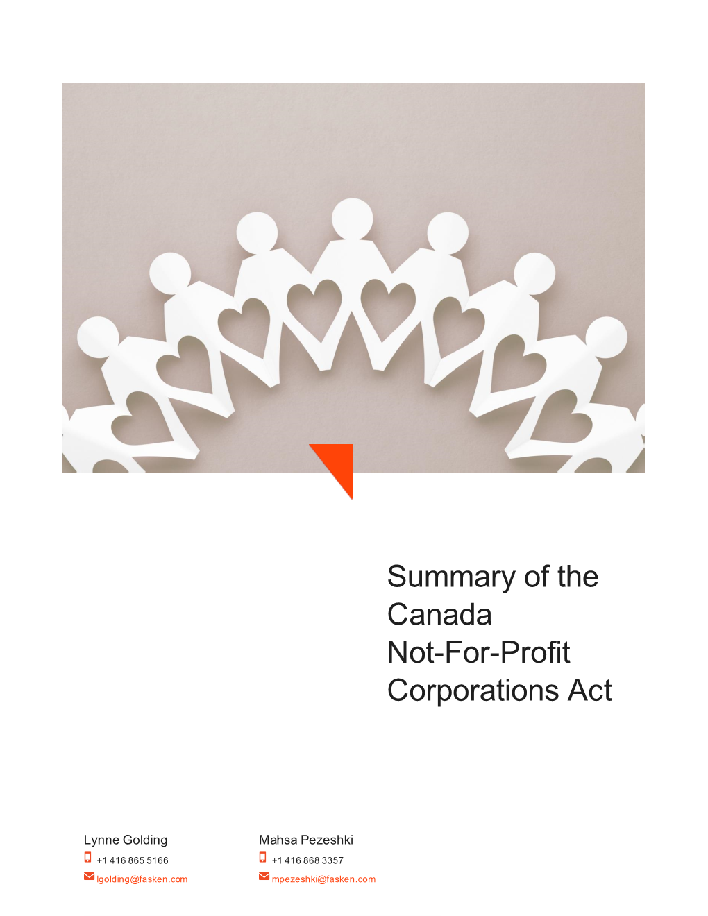 Canada Not-For-Profit Corporations Act Summary