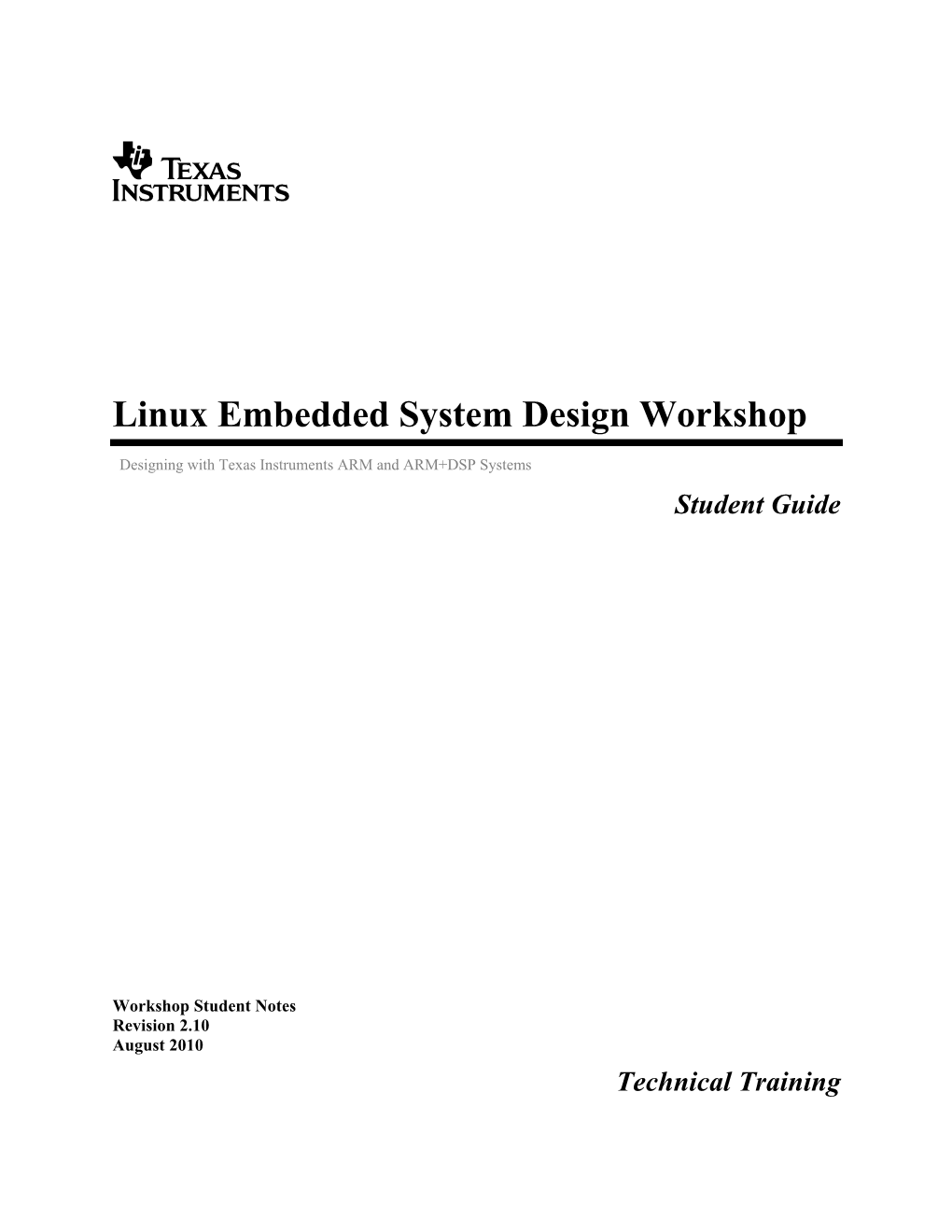 Linux Embedded System Design Workshop