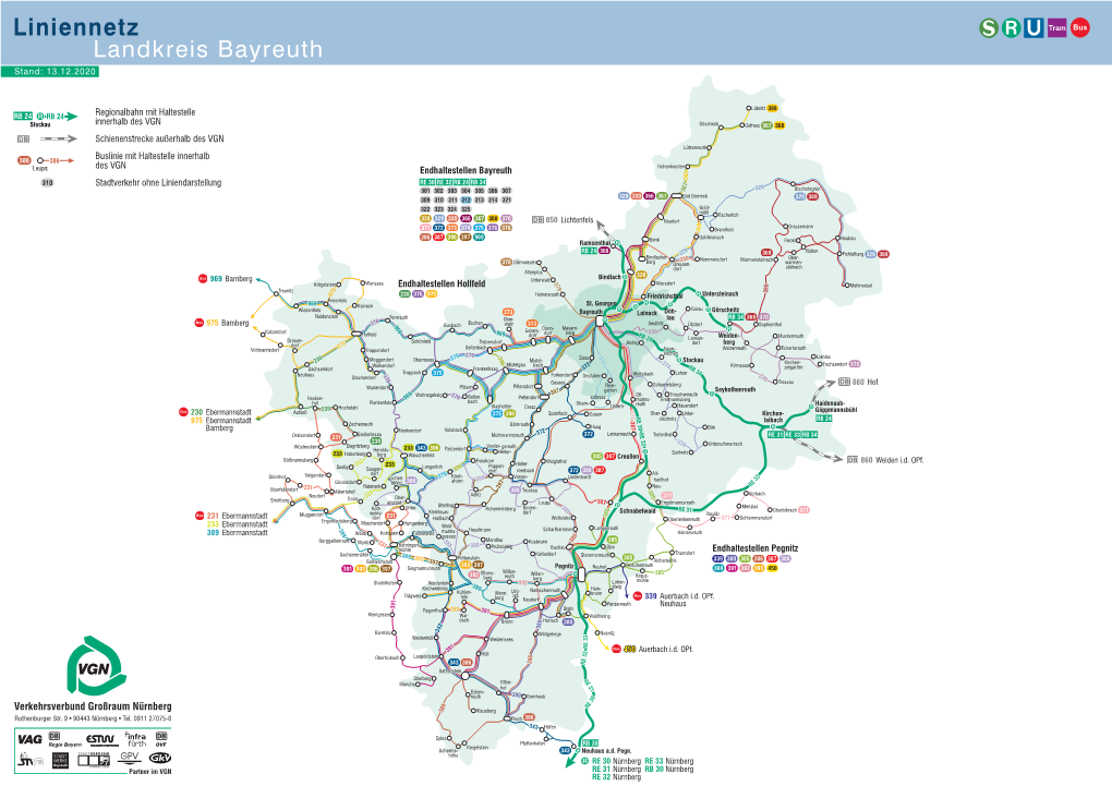 Liniennetz Landkreis Bayreuth Stand: 13.12.2020