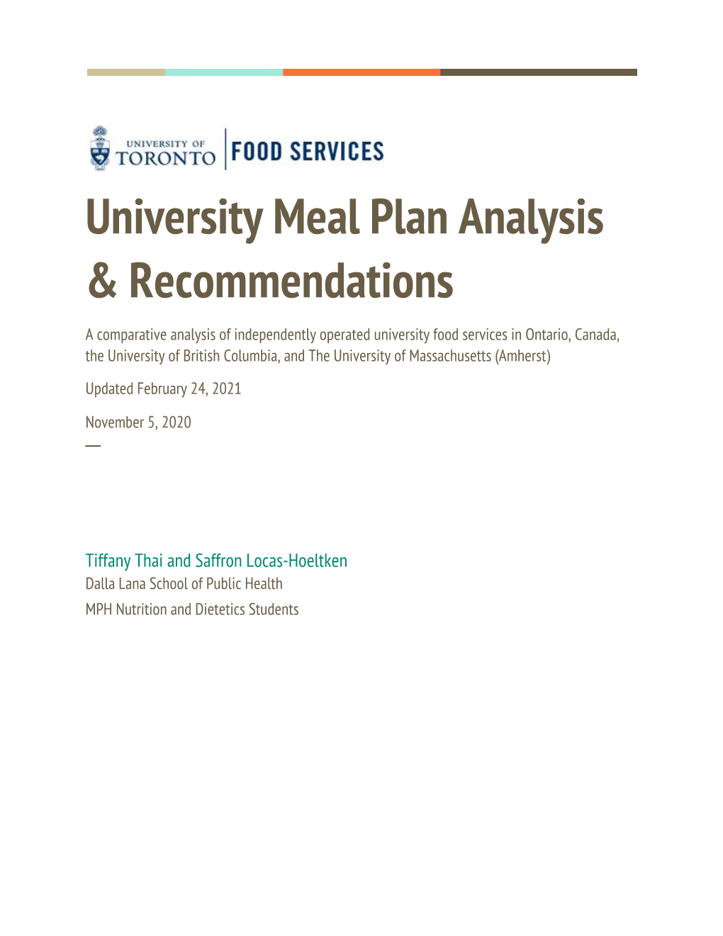 University Meal Plan Analysis & Recommendations