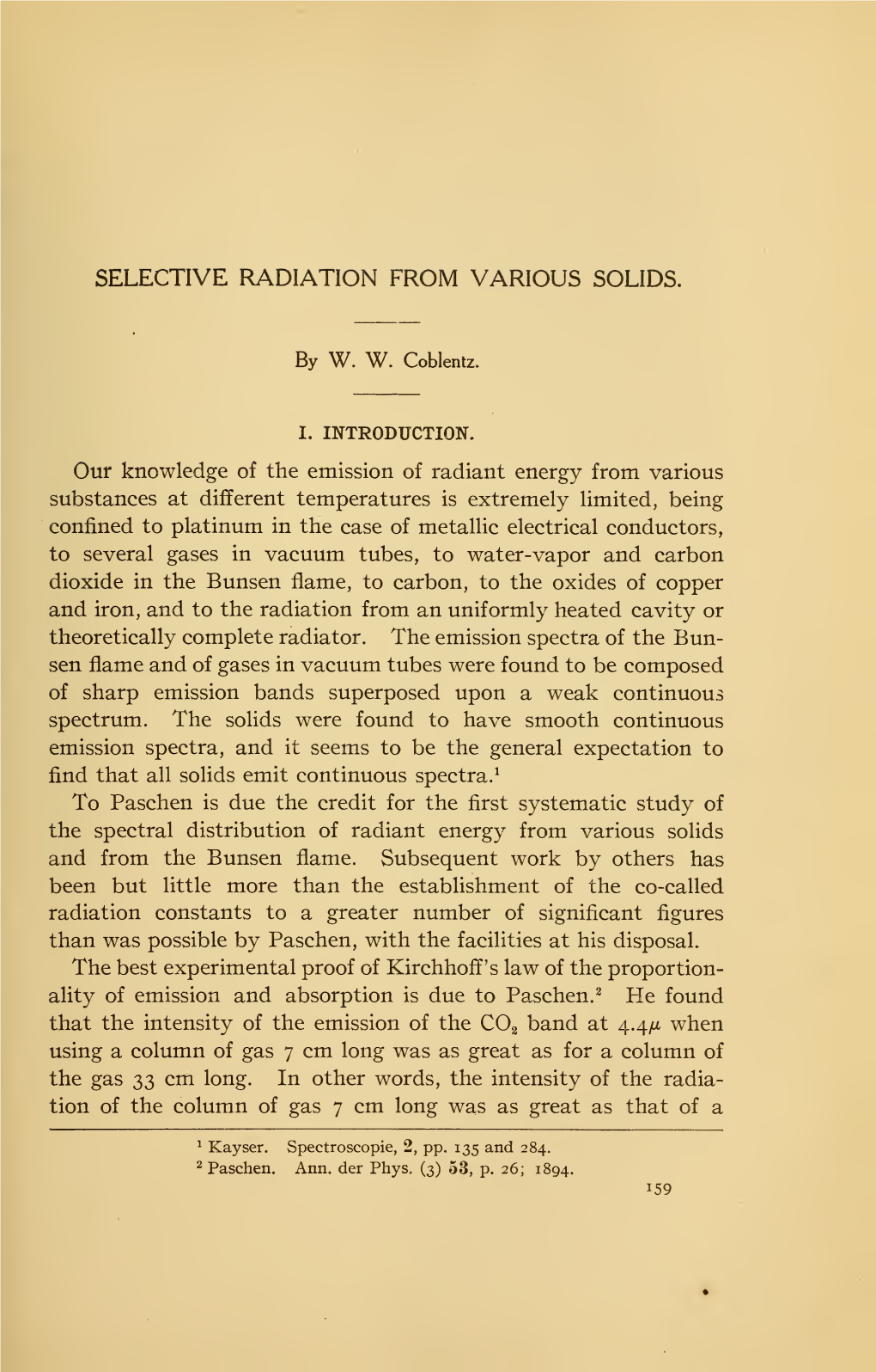 Selective Radiation from Various Solids