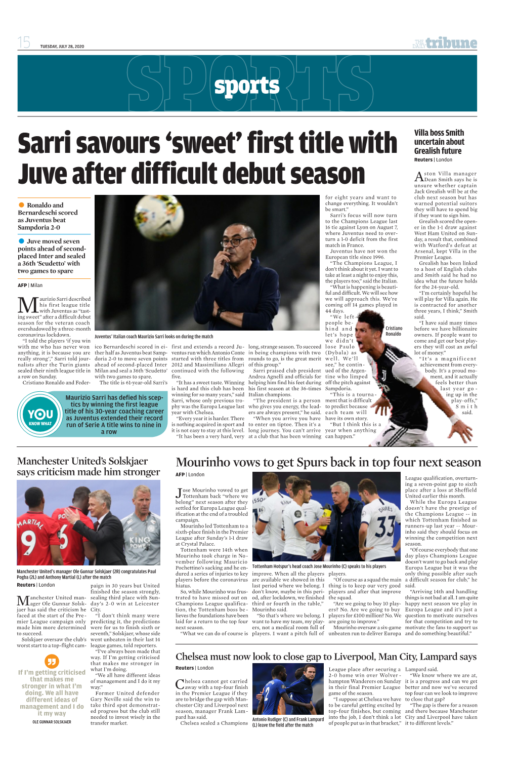 Sarri Savours 'Sweet' First Title with Juve After Difficult Debut Season