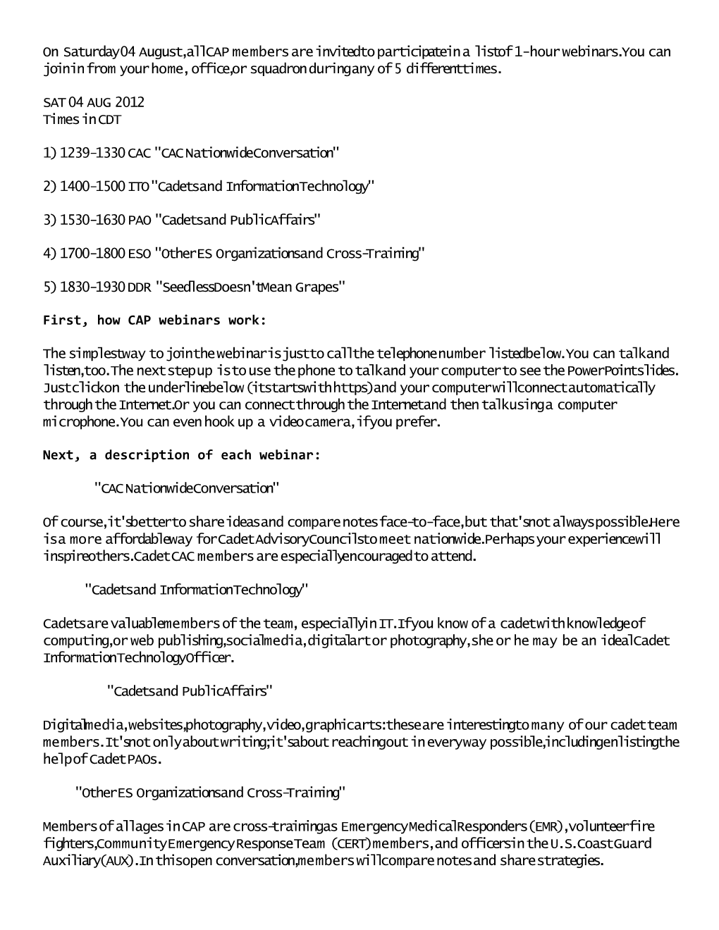 1) 1239-1330 CAC CAC Nationwide Conversation