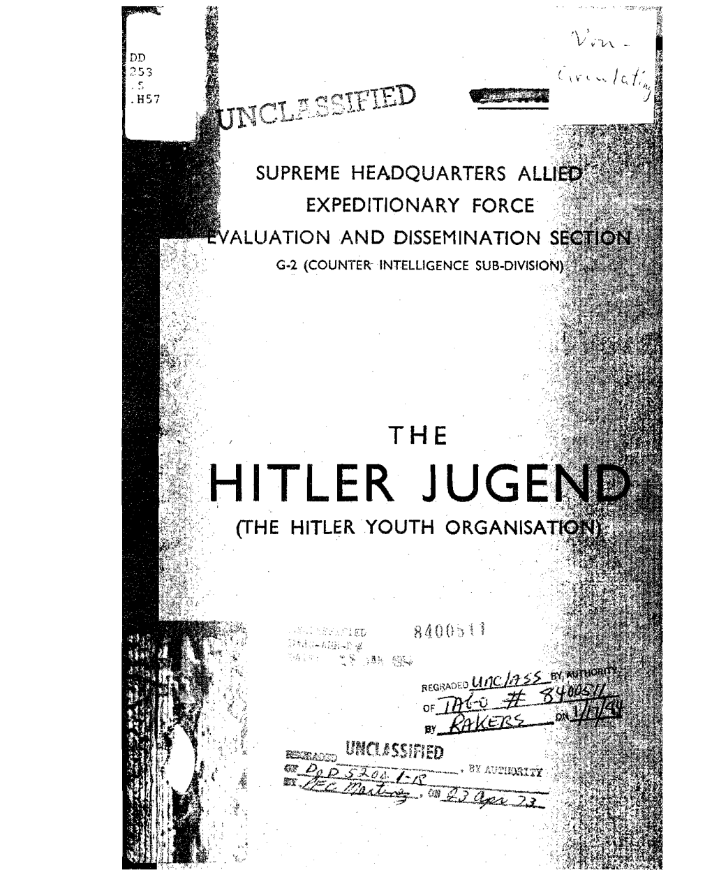 HITLER JUGE:, (Rhe HITLER YOUTH ORGAN1SA