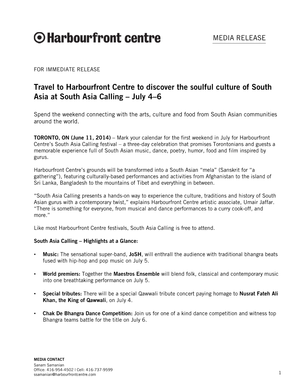 South Asia Calling – July 4–6