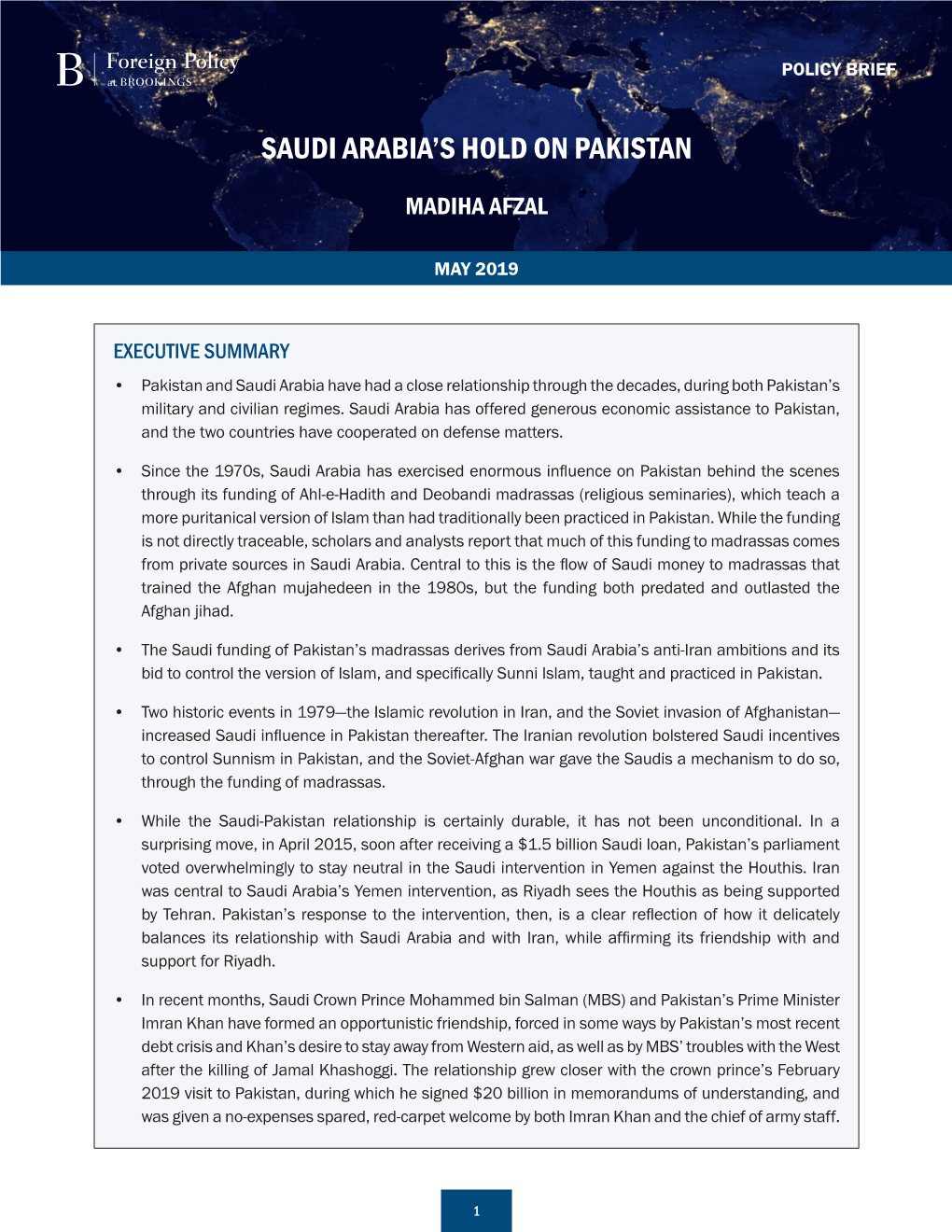 Saudi Arabia's Hold on Pakistan