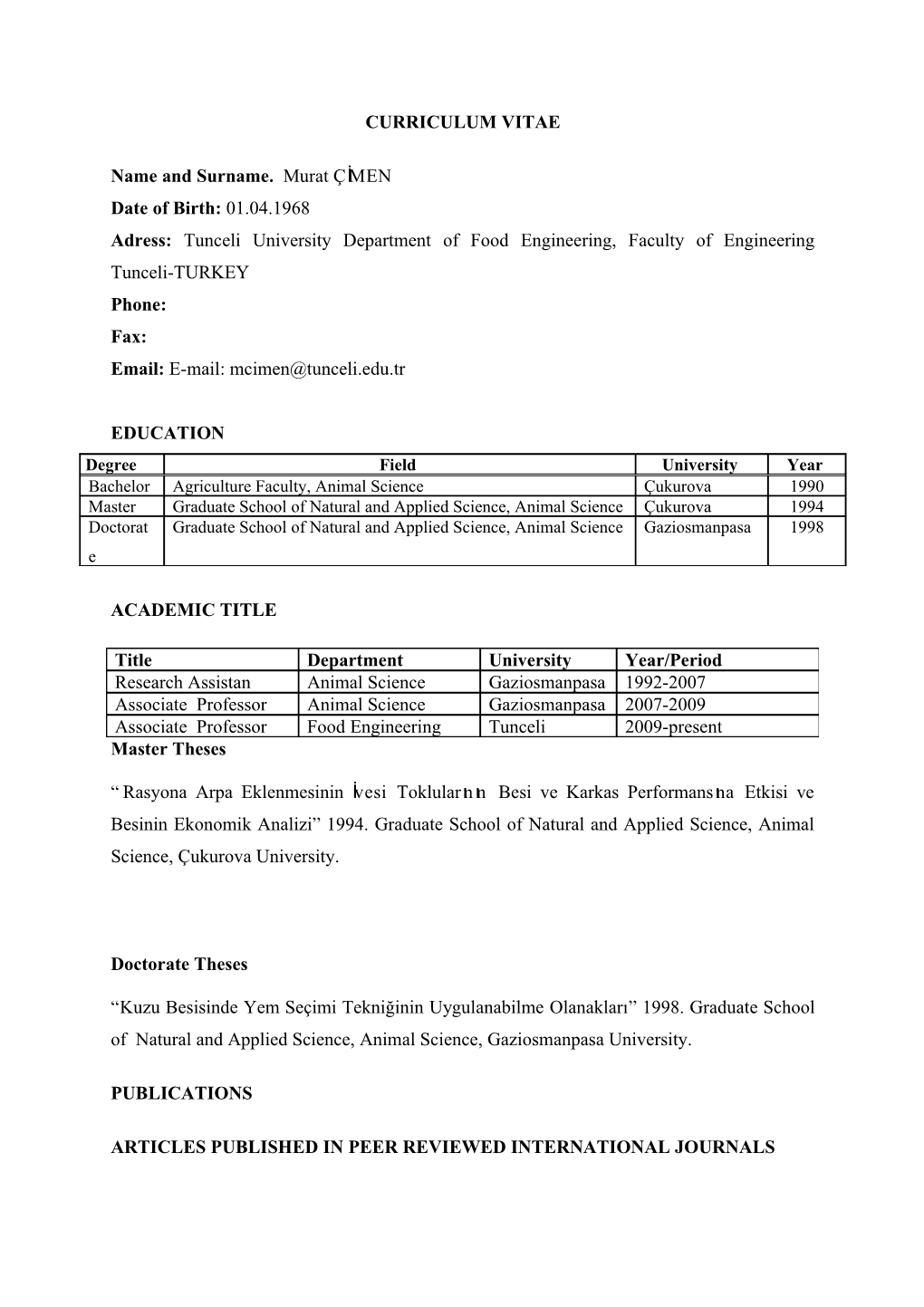 Curriculum Vitae s451