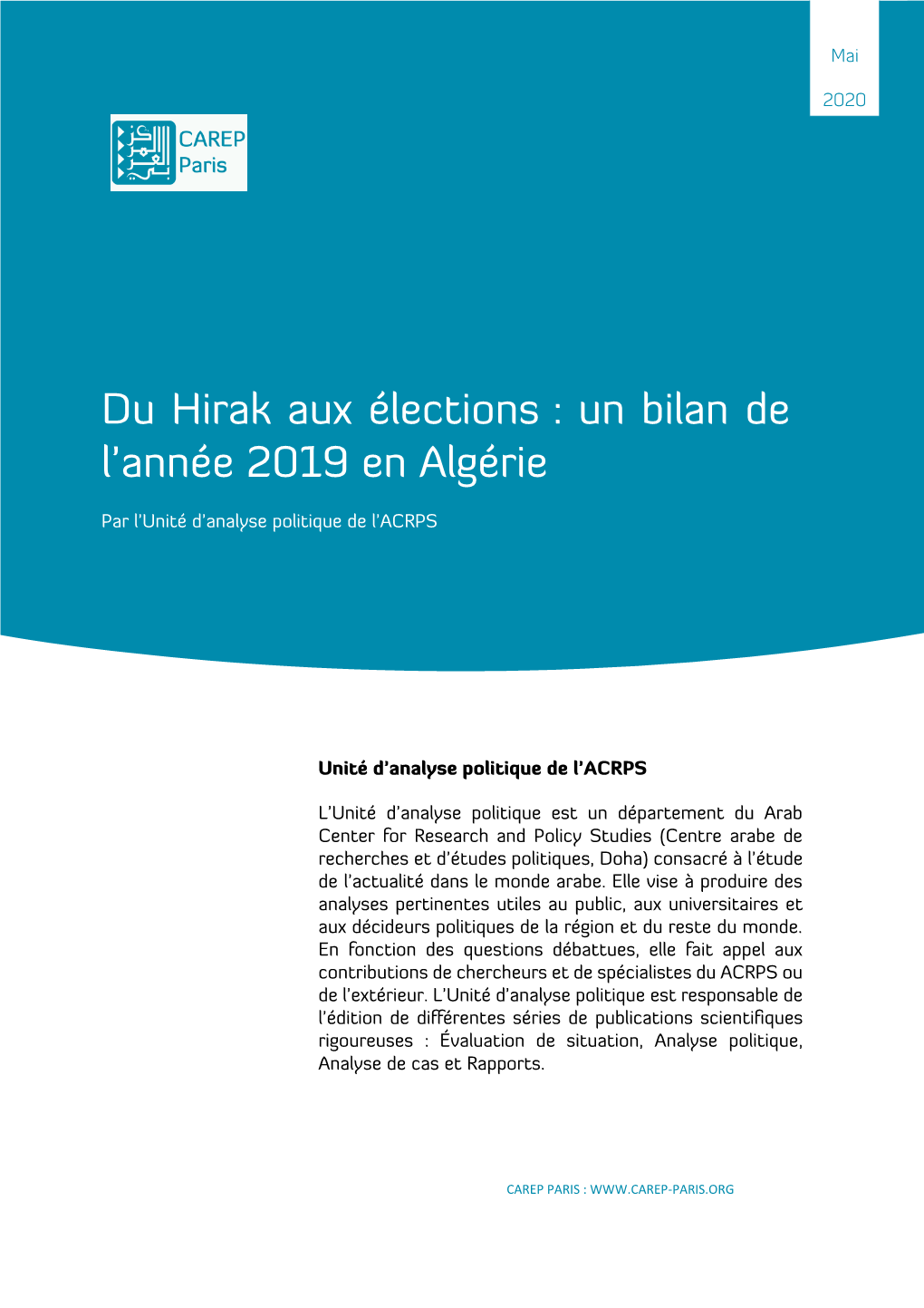 Du Hirak Aux Élections : Un Bilan De L'année 2019 En Algérie