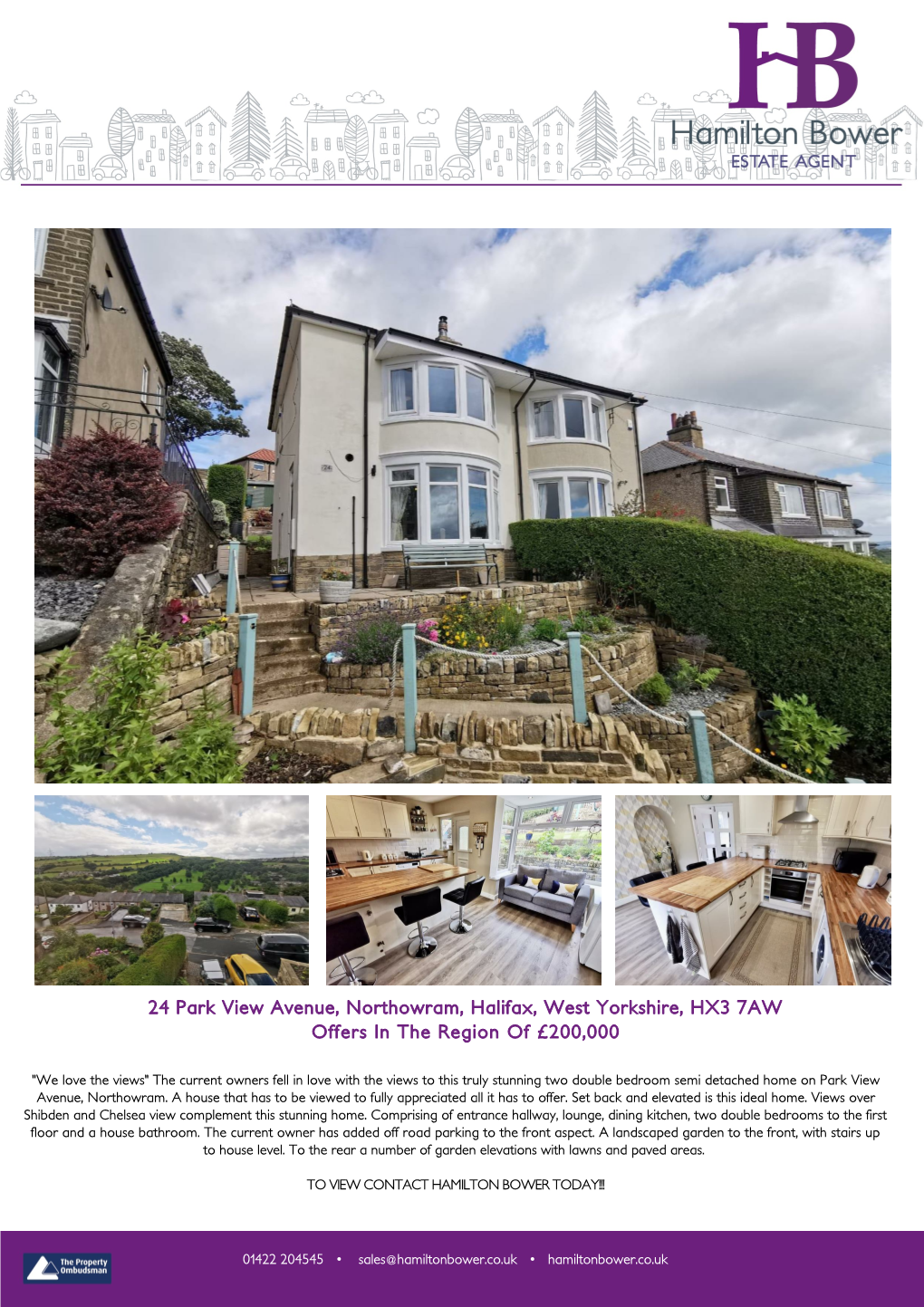 Park View Avenue, Northowram, Halifax, West Yorkshire, HX3 7AW Offers in the Region of £200,000