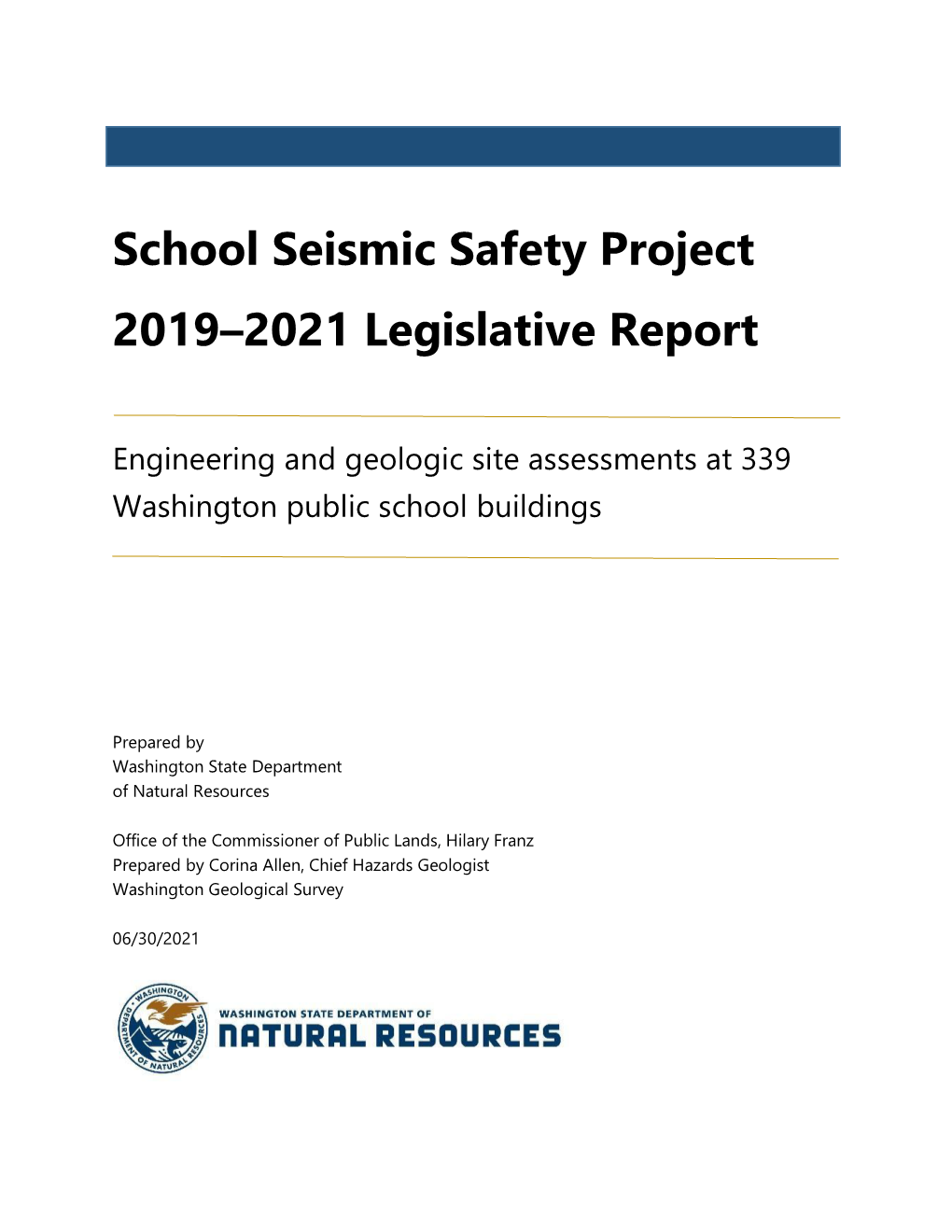 School Seismic Safety Project, 2019-2021