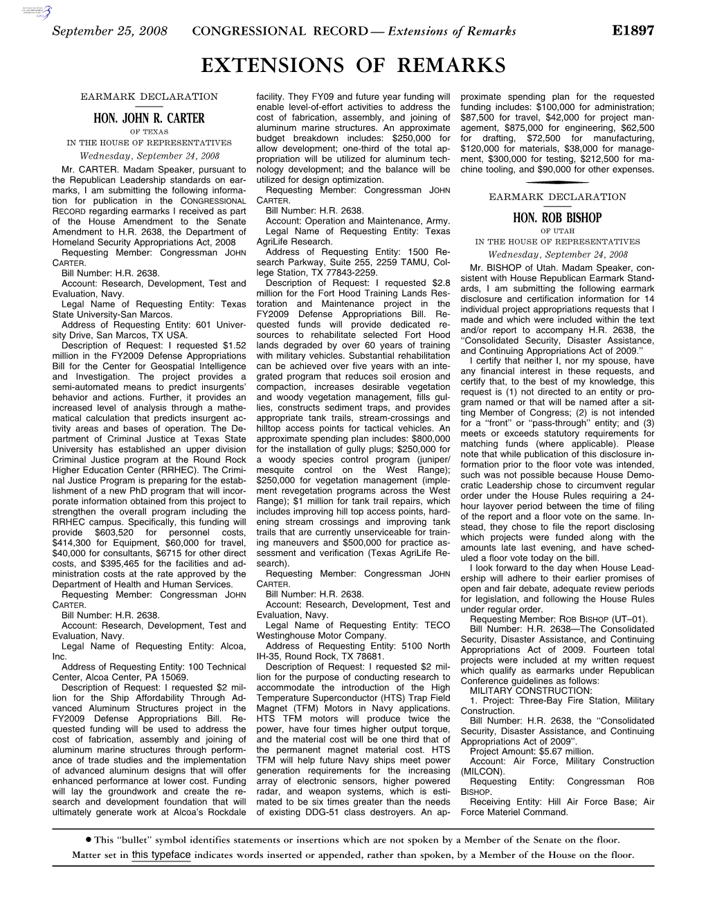 Extensions of Remarks E1897 EXTENSIONS of REMARKS